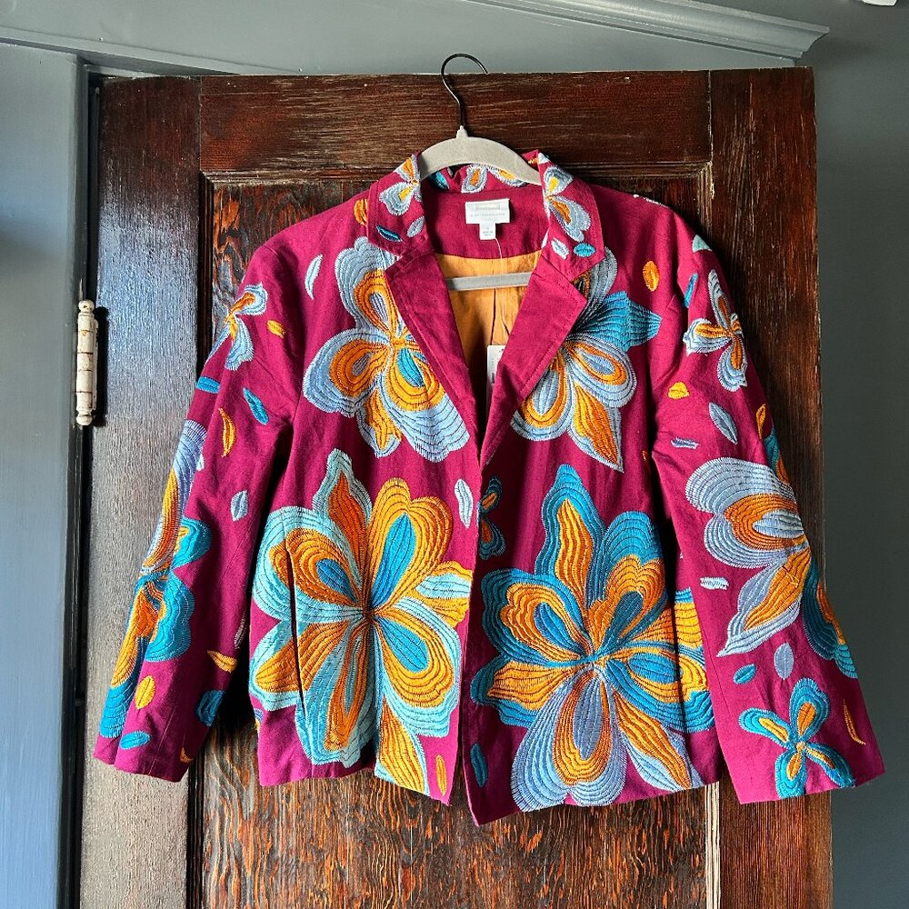 Anthropologie Ett:twa Woodstock Embroidered Jacket | NWT | Artisan Boho | L